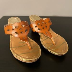 Sam & Libby size 10 womens brown wedges